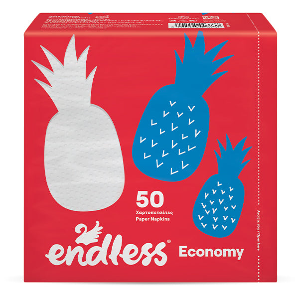 Χαρτοπετσέτα Λευκή 30Χ30cm Endless Economy 50τεμ