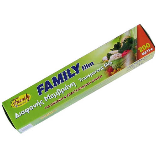 Μεμβράνη Διάφανη 200m x 30cm Κουτί Πριόνι Family