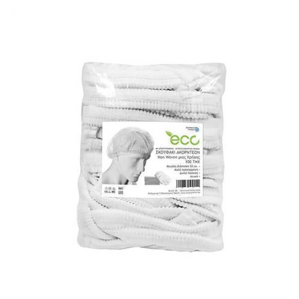 Σκούφος Προστασίας μιας Χρήσεως 100τεμ 52cm Λευκό