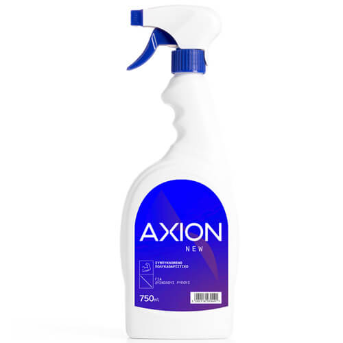 Axion πανίσχυρο πολυκαθαριστικό 750 ml spray – μπλε – για δύσκολους ρύπους