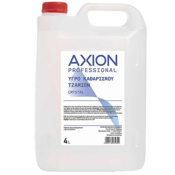 Axion υγρό τζαμιών 4 LT – καθαριστικό για γυάλινες και λείες επιφάνειες