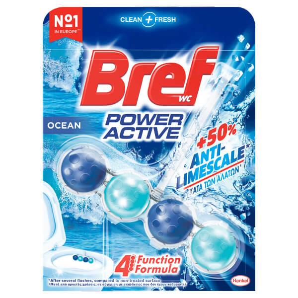 Bref Power Active Ocean 50 ml – αρωματικό αποσμητικό λεκάνης της τουαλέτας με άρωμα ωκεανό