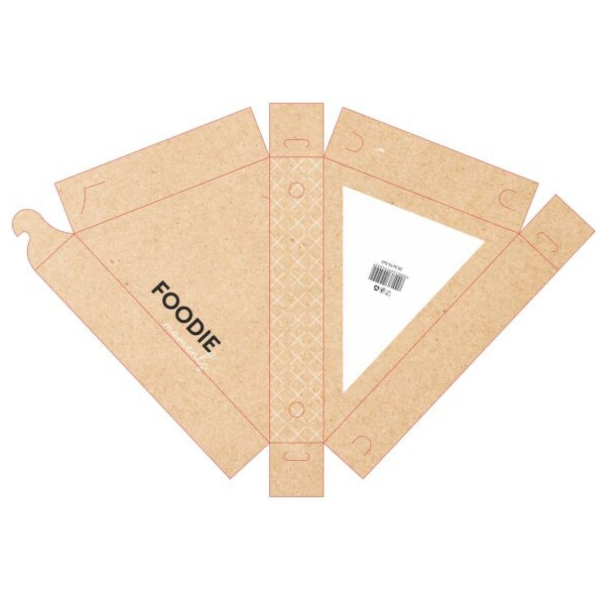 Κουτί κρέπας πλαγία 26,5×19,5×5 εκ. κραφτ Foodie