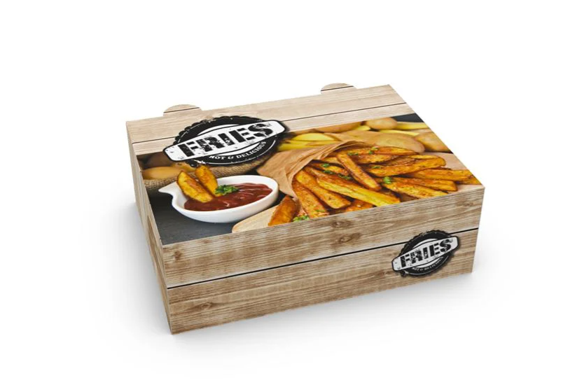 Κουτί πατάτας μονή 14x10.5x5 μεταλλιζέ grill