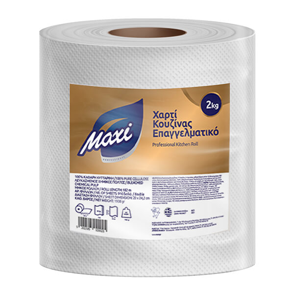 Χαρτί κουζίνας MAXI 2 kg – επαγγελματικό ρολό