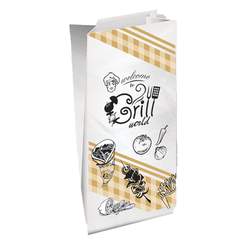 Χαρτοσακούλα βέζετα λευκή grill 10kg