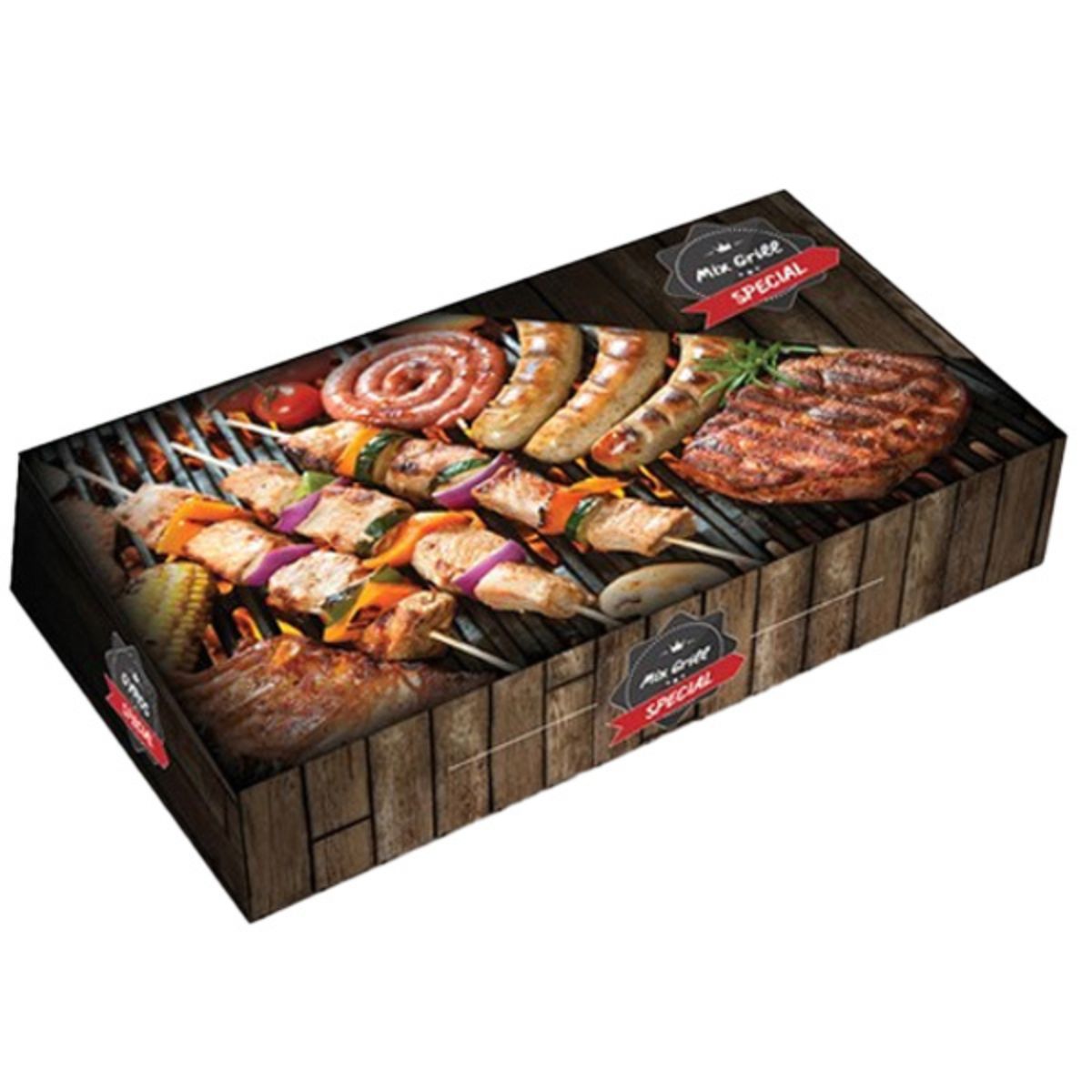 Κουτί Μερίδα 22×16×5cm μεταλιζέ Luxury για ψητά, γύρο και take away