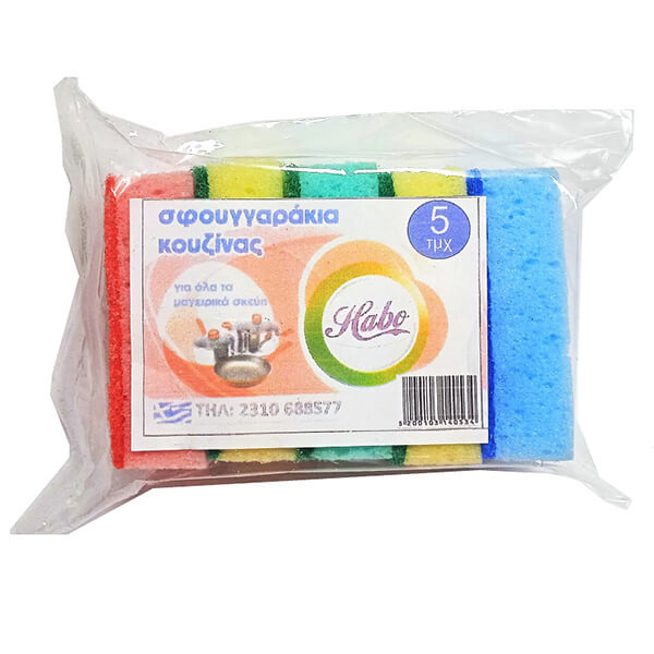 Σφουγγάρι κουζίνας 5 τεμ Νο1003Β – Emporico