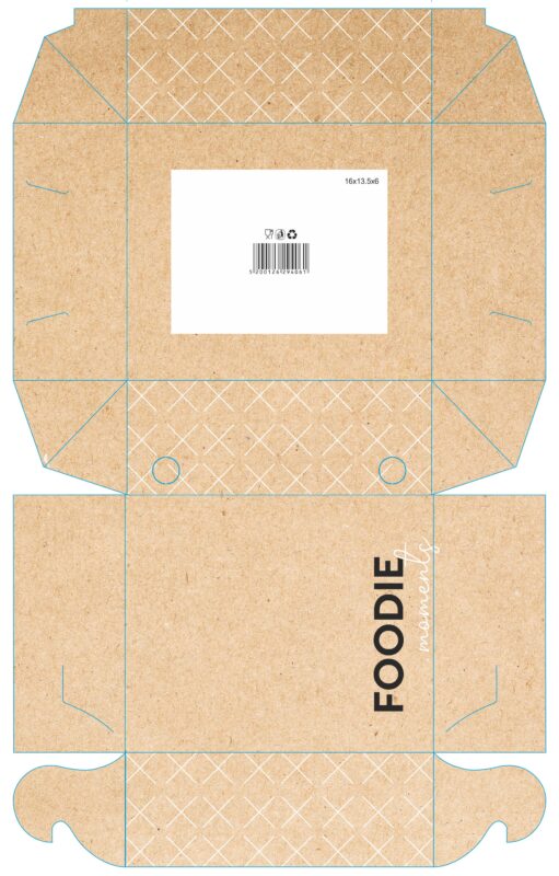 Κουτί Πατάτα Μεγάλη 16×13.5×6cm Κραφτ Foodie