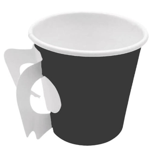 Ποτήρι Χάρτινο Μαύρο με Χερουλάκι SW 4oz 50τεμ