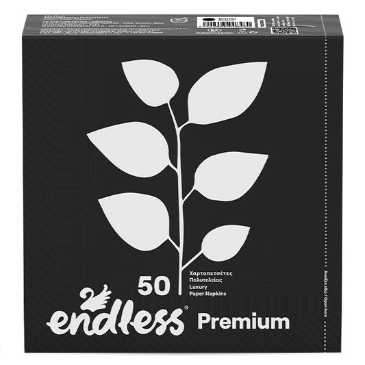 Χαρτοπετσέτα Μαύρη 33Χ33cm Endless Premium 50τεμ