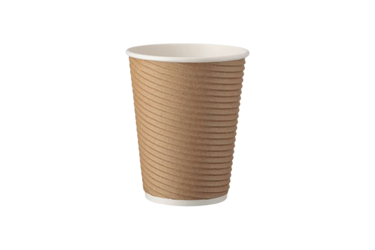 Ποτήρι Χάρτινο Ripple Κραφτ DW 12oz 25τεμ