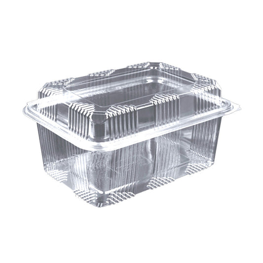 Θήκη Παραλληλόγραμμη PET 1250ml Υπερυψωμένο 50τεμ