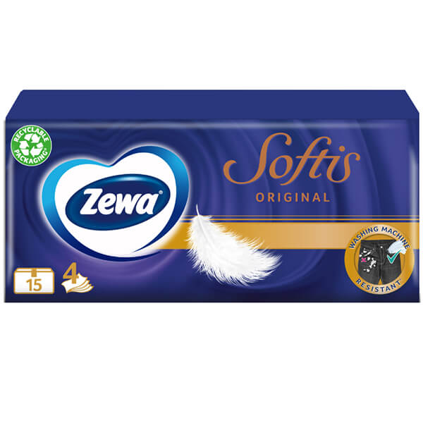 Χαρτομάντηλα Zewa Softis 15τεμ