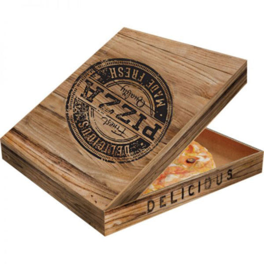 Κουτί Πίτσας Welle Καφέ WOOD 100τεμ