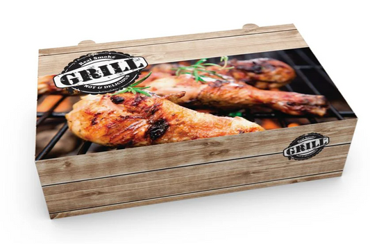 Κουτί Κοτόπουλο Ολόκληρο 29x17.4x8 Τ2 Μεταλιζέ GRILL 10kg