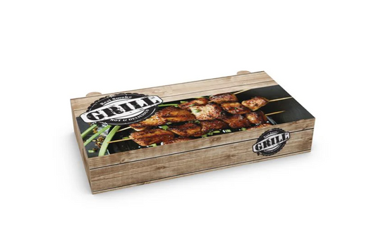 Κουτί Σουβλάκι Μεγάλο 25x13x4.5 T24 Μεταλιζέ GRILL 10kg