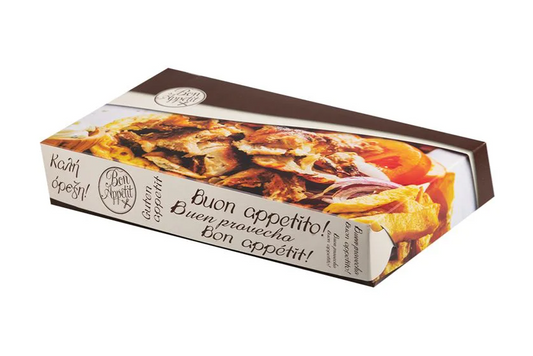 Κουτί Μερίδα Διπλή 28x15x4.3 T4 Μεταλιζέ BUEN 10kg