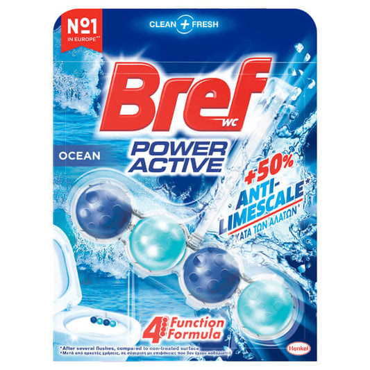Bref Power Active Ocean 50 ml – αρωματικό αποσμητικό λεκάνης της τουαλέτας με άρωμα ωκεανό
