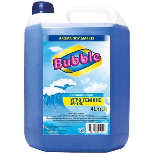 BUBBLE υγρό γενικής χρήσης 4l «Θάλασσια Αύρα» – καθαριστικό επιφανειών & δαπέδων
