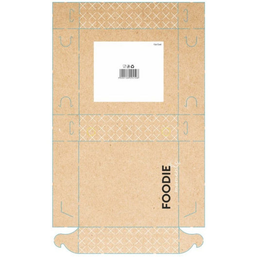 Κουτί μπουγάτσα 15×13×4 εκ. kraft Foodie
