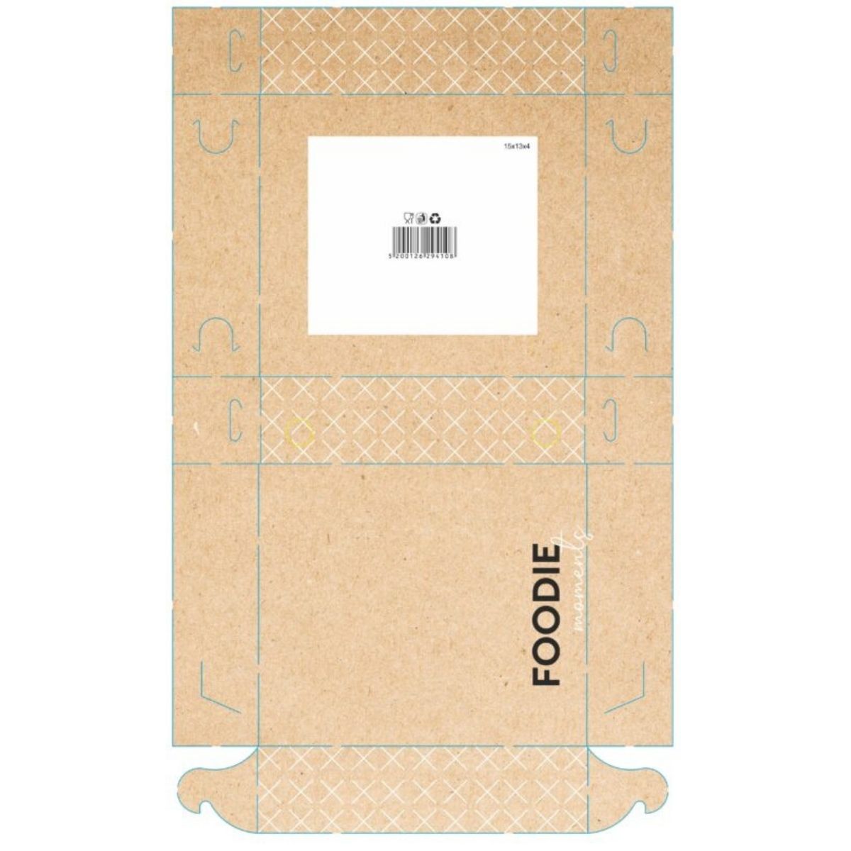 Κουτί μπουγάτσα 15×13×4 εκ. kraft Foodie2
