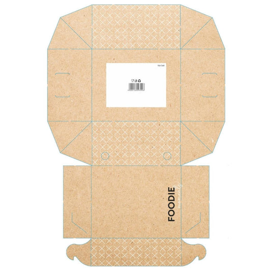 Κουτί burger 16×13×8 cm kraft foodie – ανθεκτικό & οικολογικό
