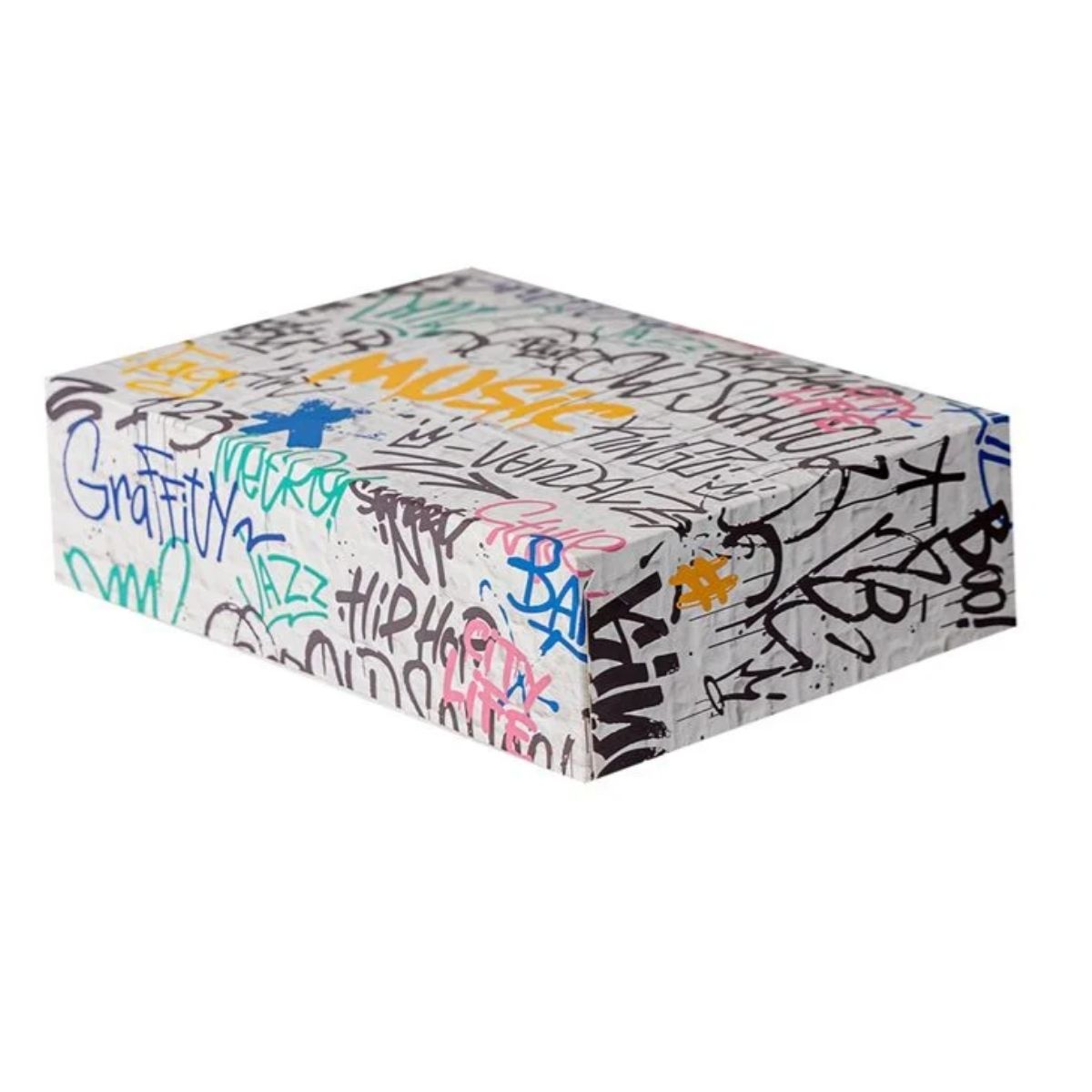 Κουτί club sandwich αυτόματο 27×19×7,5 Graffiti – kraft με σχέδιο
