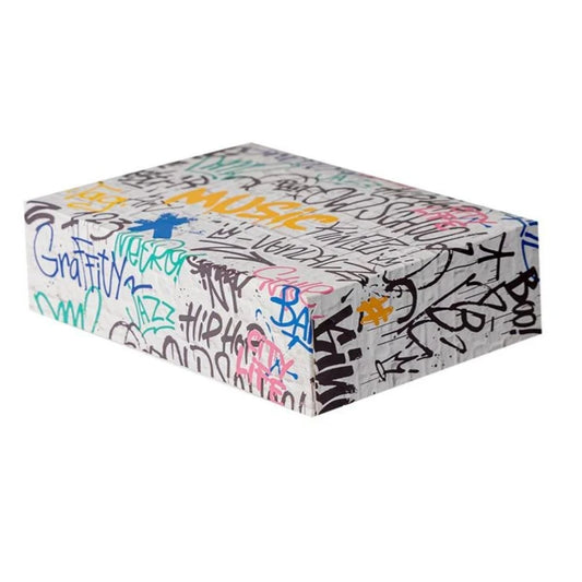 Κουτί club sandwich αυτόματο 27×19×7,5 Graffiti – kraft με σχέδιο
