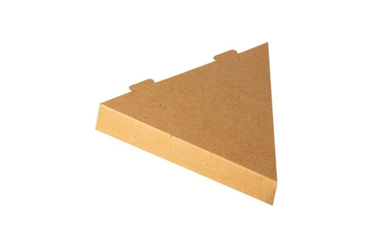 Κουτί κρέπας τρίγωνο ισόπλευρο 25×25×4 cm kraft μεταλλιζέ
