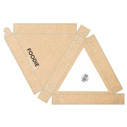 Κουτί κρέπας ισόπλευρο 25×25×4 cm κραφτ Foodie
