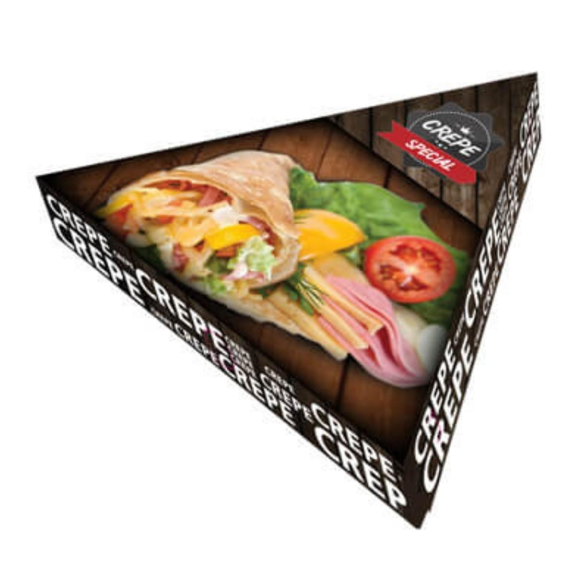 Κουτί Κρέπας ισόπλευρη 25×25×5cm luxury για κρέπες, street food και take away