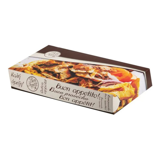 Κουτί μερίδας διπλή 28x15x4.3 μεταλλιζέ Buen
