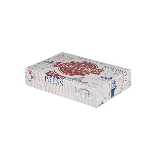 Κουτί μικρό Fish & Chips 23x15.5x5 μεταλλιζέ
