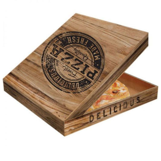 Κουτί πίτσας Welle καφέ wood 100 τεμάχια
