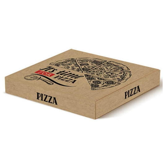 Κουτί πίτσας Welle kraft τυπωμένο “It’s Pizza Time”
