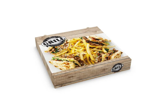 Κουτί σκεπαστό μεγάλο 26x26x4 μεταλλιζέ για grill