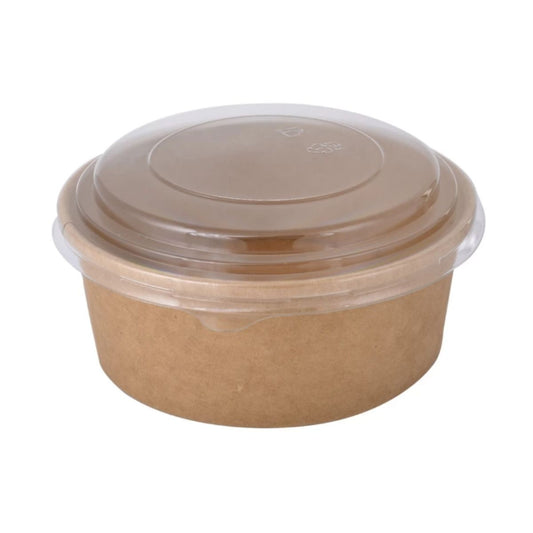 Σκεύος σαλάτας 1000 ml kraft στρογγυλό 50 τεμάχια
