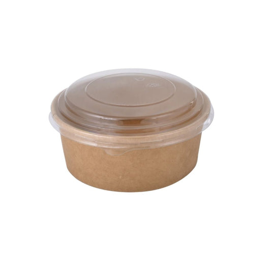 Σκεύος σαλάτας 500 ml kraft, στρογγυλό – 50 τεμάχια
