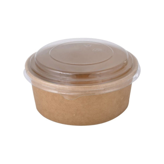 Σκεύος σαλάτας 750 ml kraft, στρογγυλό – 50 τεμάχια
