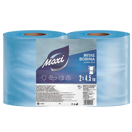 Χαρτί κουζίνας Bobina 2×4,5 kg Maxi – επαγγελματικό ρολό μεγάλης αντοχής
