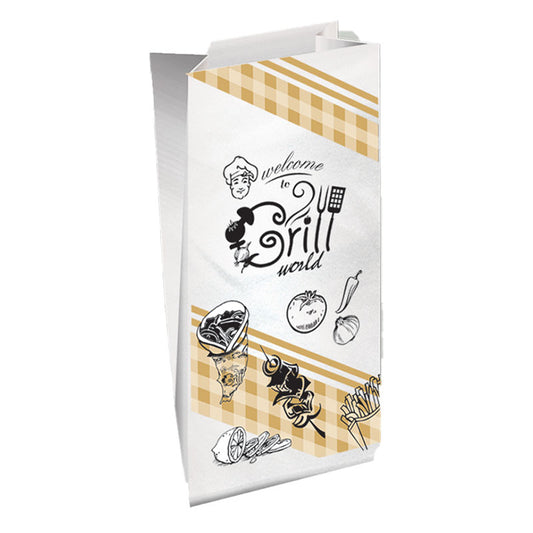 Χαρτοσακούλα βέζετα λευκή grill 10kg
