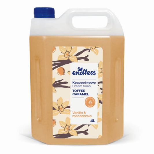 Endless υγρό κρεμοσάπουνο Toffee Caramel 4lt - Ιδανικό για επαγγελματίες , επαγγελματική συσκευασία