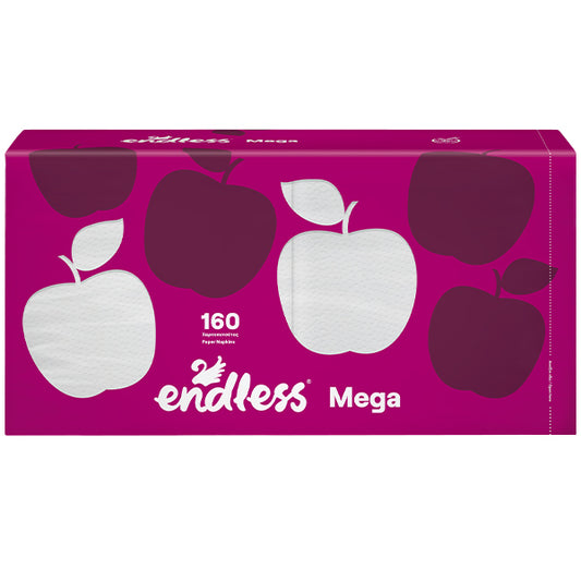 Χαρτοπετσέτα Endless MEGA 33×33 cm – σετ 2 PACK 160 τεμάχια
