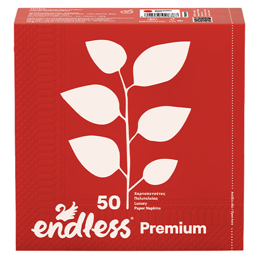 Χαρτοπετσέτα Endless Premium κόκκινη 33×33 cm – συσκευασία 50 τεμαχίων
