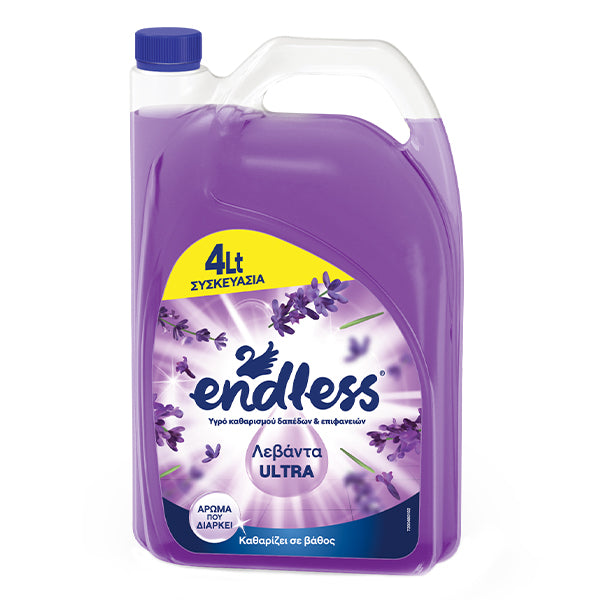 Endless Ultra υγρό καθαριστικό πατώματος άρωμα λεβάντα 4 lt
