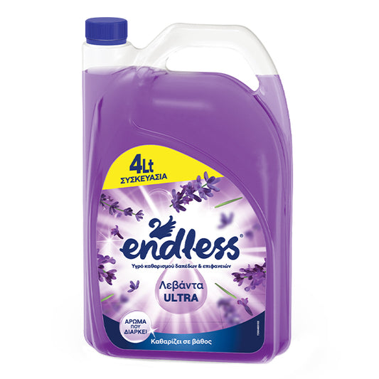 Endless Ultra υγρό καθαριστικό πατώματος άρωμα λεβάντα 4 lt

