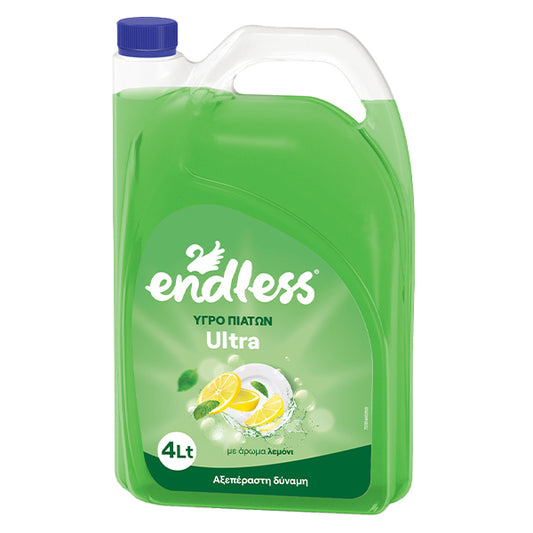 Endless υγρό πιάτων πράσινο λεμόνι 4 lt – επαγγελματικό καθαριστικό πιάτων
