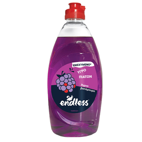 Endless υγρό πιάτων 500 ml «Άγριο Βατόμουρο» – καθαριστικό πιάτων με ενισχυμένη σύνθεση
