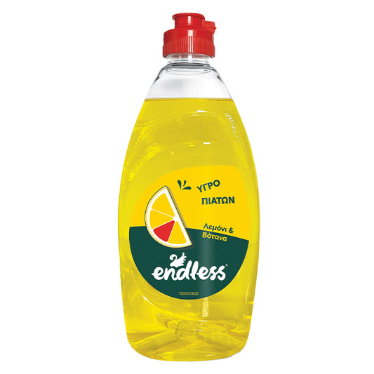 Endless υγρό πιάτων 500 ml «Λεμόνι & Βότανα» – καθαριστικό για πιάτα με άρωμα λεμονιού και βοτάνων
